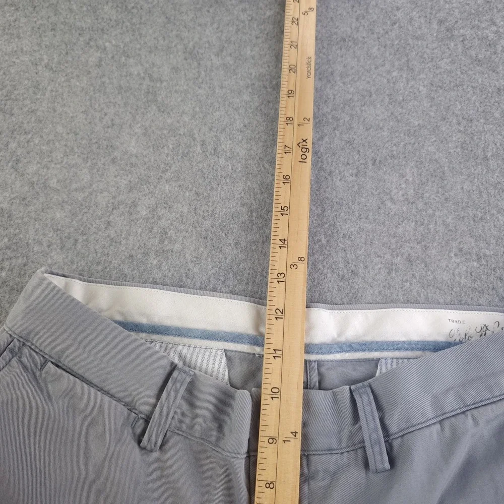 Polo Ralph Lauren Chino Pants Mens 32x30 Gray / Blue Solid Classic Fit Straight